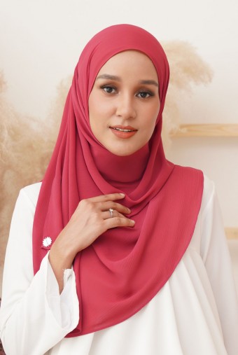 (AS-IS) Sadia Halfmoon in Dusty Red